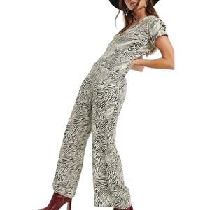 Capulet Riley Zebra Print Jumpsuits with Short Sleeves Size XS